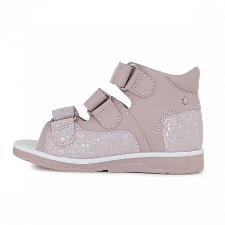 Сандали ортопедические Ортобум для девочек 25057-13 мерцающие розовые. Изображение 4 из 6