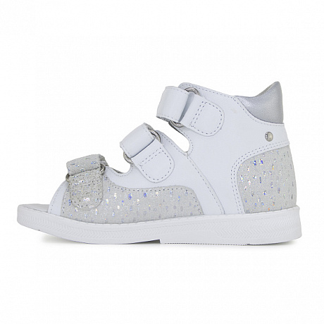 Сандали ортопедические Ортобум для девочек 25057-13 хрустально-белые. Изображение 4 из 6